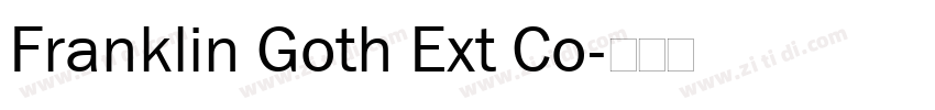 Franklin Goth Ext Co字体转换